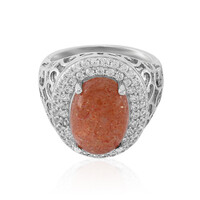 Sunstone Silver Ring