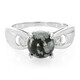 Snowflake Obsidian Silver Ring