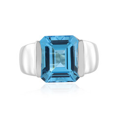 Swiss Blue Topaz Silver Ring