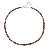 Fancy Tourmaline Silver Necklace