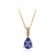 10K AAA Tanzanite Gold Necklace