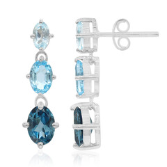 London Blue Topaz Silver Earrings