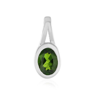 Russian Diopside Silver Pendant