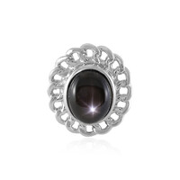 Black Star Sapphire Silver Pendant