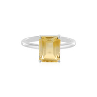 Bi Colour Citrine Silver Ring