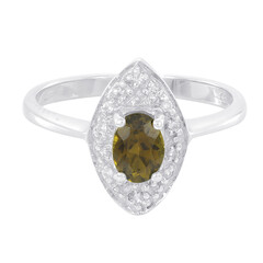 Cuprian Tourmaline Silver Ring