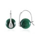 Malachite Silver Earrings