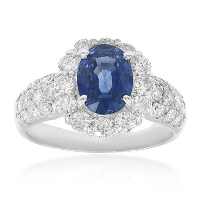 Ceylon Blue Sapphire Platinum Ring (CIRARI)