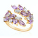 9K Unheated Ceylon Purple Sapphire Gold Ring