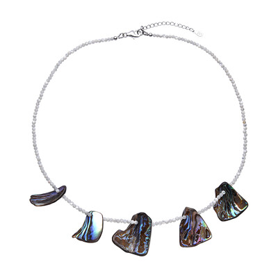 Abalone Shell Silver Necklace