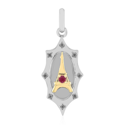 Burmese Ruby Silver Pendant (Remy Rotenier)