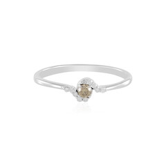 I2 Champagne Diamond Silver Ring