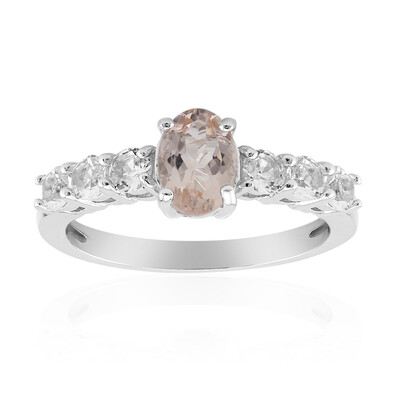 Morganite Silver Ring