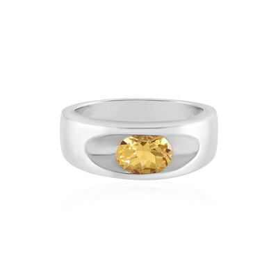 Yellow Beryl Silver Ring