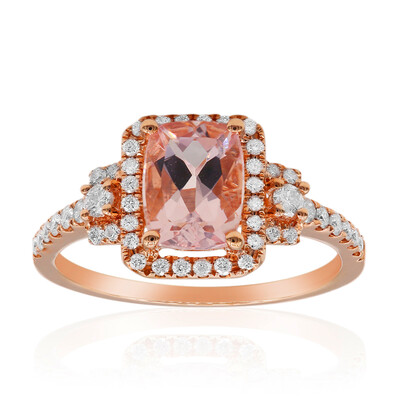 14K AAA Morganite Gold Ring (CIRARI)