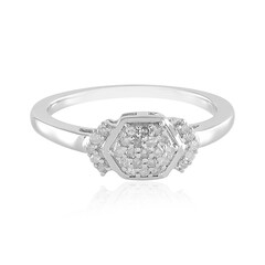 I2 (I) Diamond Silver Ring