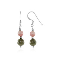 Green Tourmaline Silver Earrings