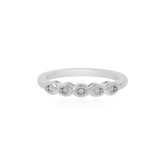 I2 (I) Diamond Silver Ring