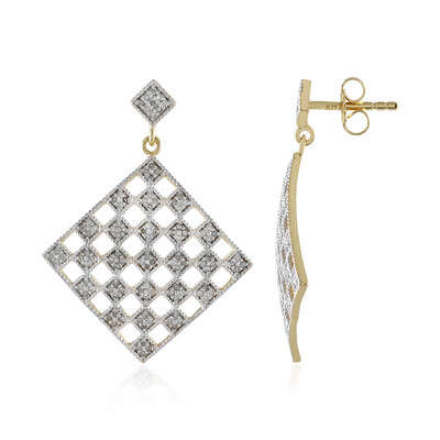 I2 (J) Diamond Silver Earrings