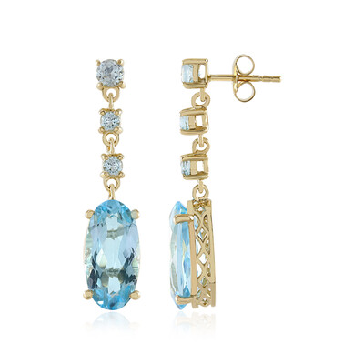 Sky Blue Topaz Silver Earrings