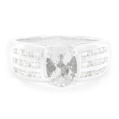 Petalite Silver Ring