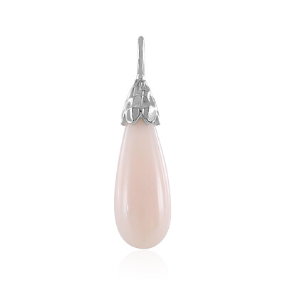 Pink Opal Silver Pendant (MONOSONO COLLECTION)