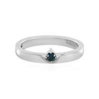 I3 Blue Diamond Silver Ring