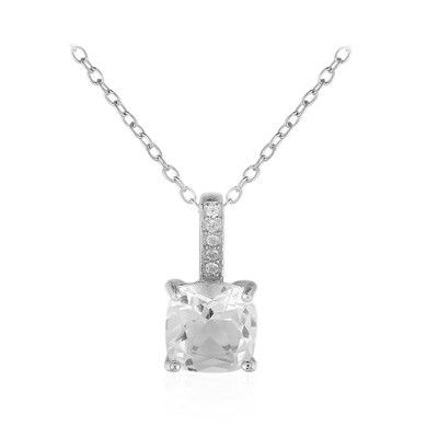 White Topaz Silver Necklace