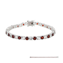 Mozambique Garnet Silver Bracelet