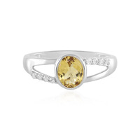 Yellow Beryl Silver Ring