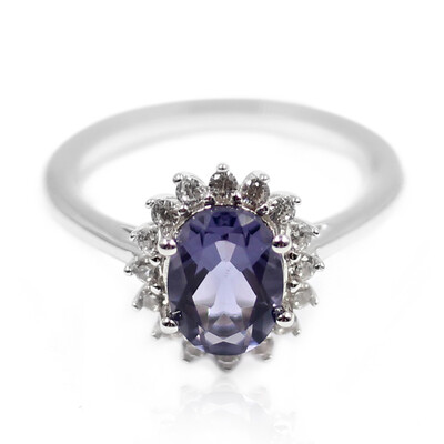 Blueberry Quartz Silver Ring