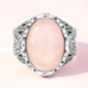 Rose Quartz Silver Ring (Annette classic)