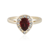 9K Magenta Garnet Gold Ring