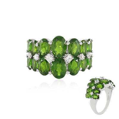 Russian Diopside Silver Ring