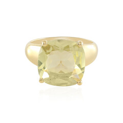 Lemon Quartz Silver Ring