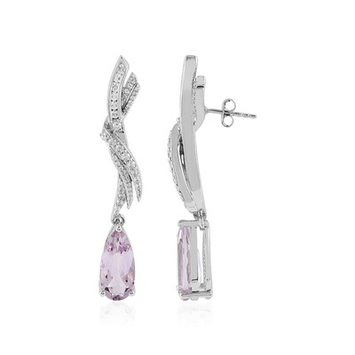 Rose de France Amethyst Silver Earrings