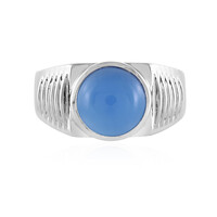 Blue Chalcedony Silver Ring