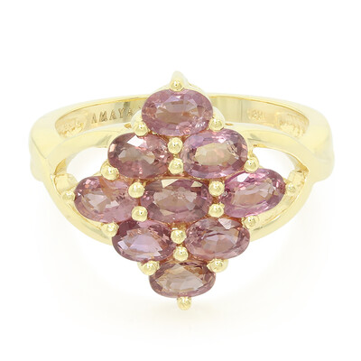 18K Unheated Padparadscha Sapphire Gold Ring (AMAYANI)