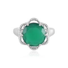 Green Onyx Silver Ring(Adela Silber)