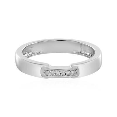 I4 (J) Diamond Silver Ring