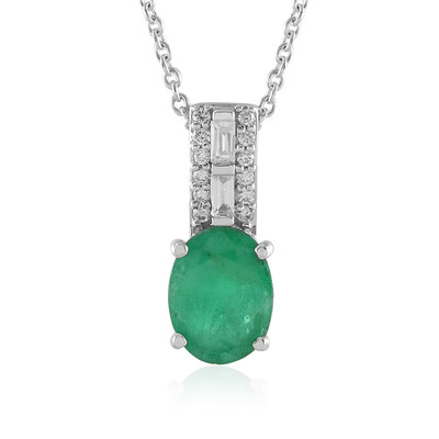 14K Brazilian Emerald Gold Necklace (AMAYANI)