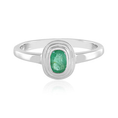 Russian Emerald Silver Ring