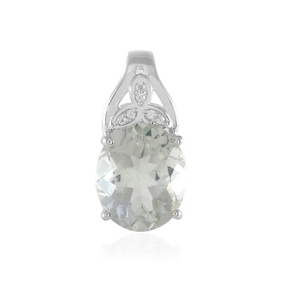 Green Amethyst Silver Pendant