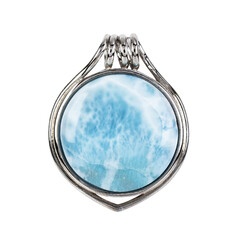 Larimar Silver Pendant