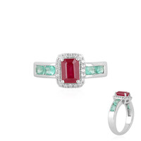 Bemainty Ruby Silver Ring