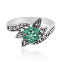 Emerald Silver Ring