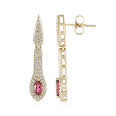 9K Rubellite Gold Earrings (Adela Gold)