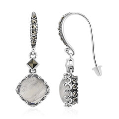 Rainbow Moonstone Silver Earrings (Annette classic)