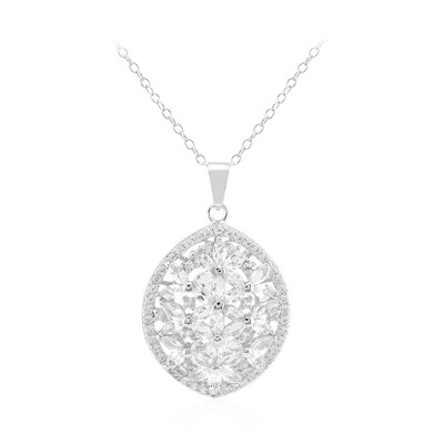 White Topaz Silver Necklace