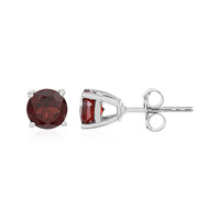 Mozambique Garnet Silver Earrings